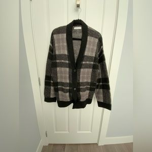 OAK + FORT Oversized Plaid Cardigan